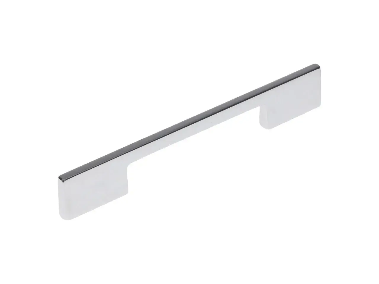 Elegancki, chromowany uchwyt meblowy 128mm, idealny do nowoczesnych wnętrz.